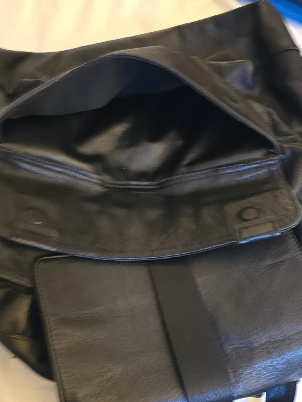 Zara Black Tag Soft Leather Men's Backpack with Front Flap